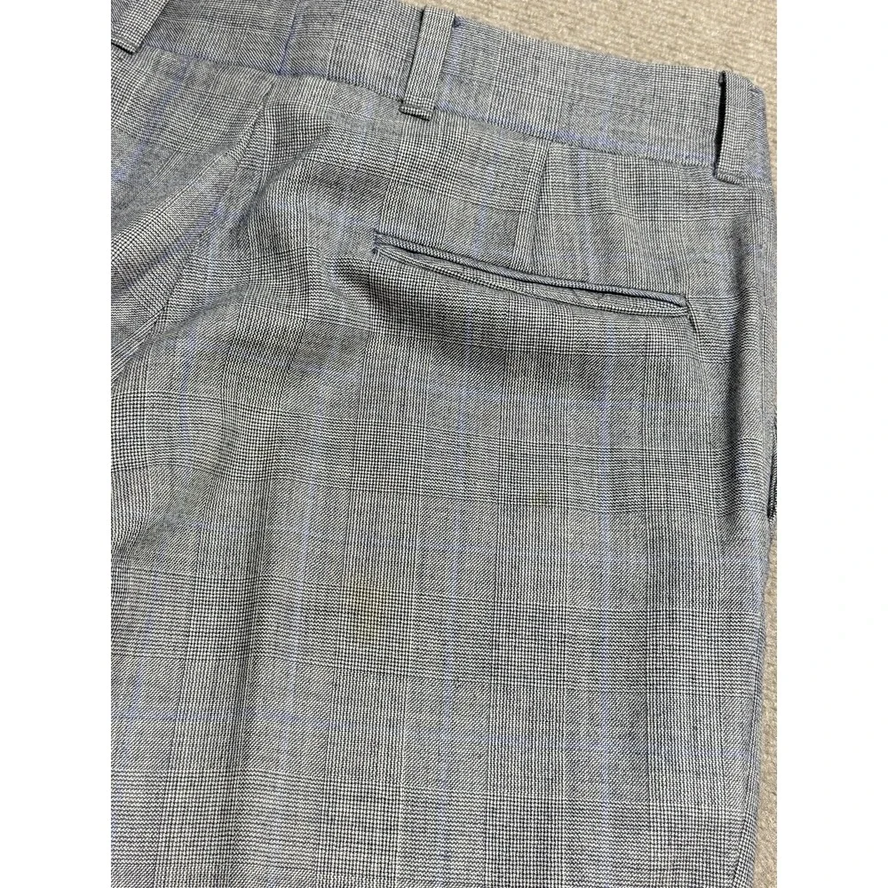 Vintage Anderson Little Suit Mens Medium Gray Wool Plaid 2 Piece Made USA 70s‎